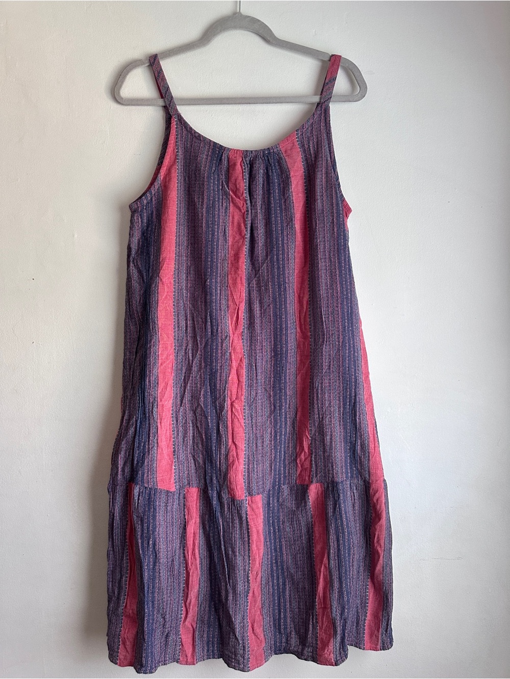 Style & Co. Pink and Purple Striped Spaghetti Strap Dress